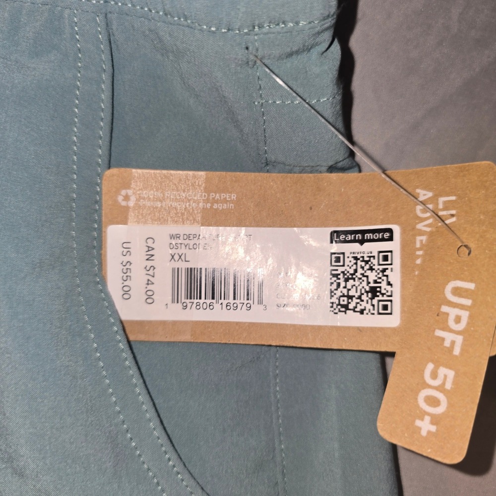 Eddie Bauer Departure Shorts XXL Women Light Blue UPF 50+ Drawstring Hiking - Picture 3 of 11